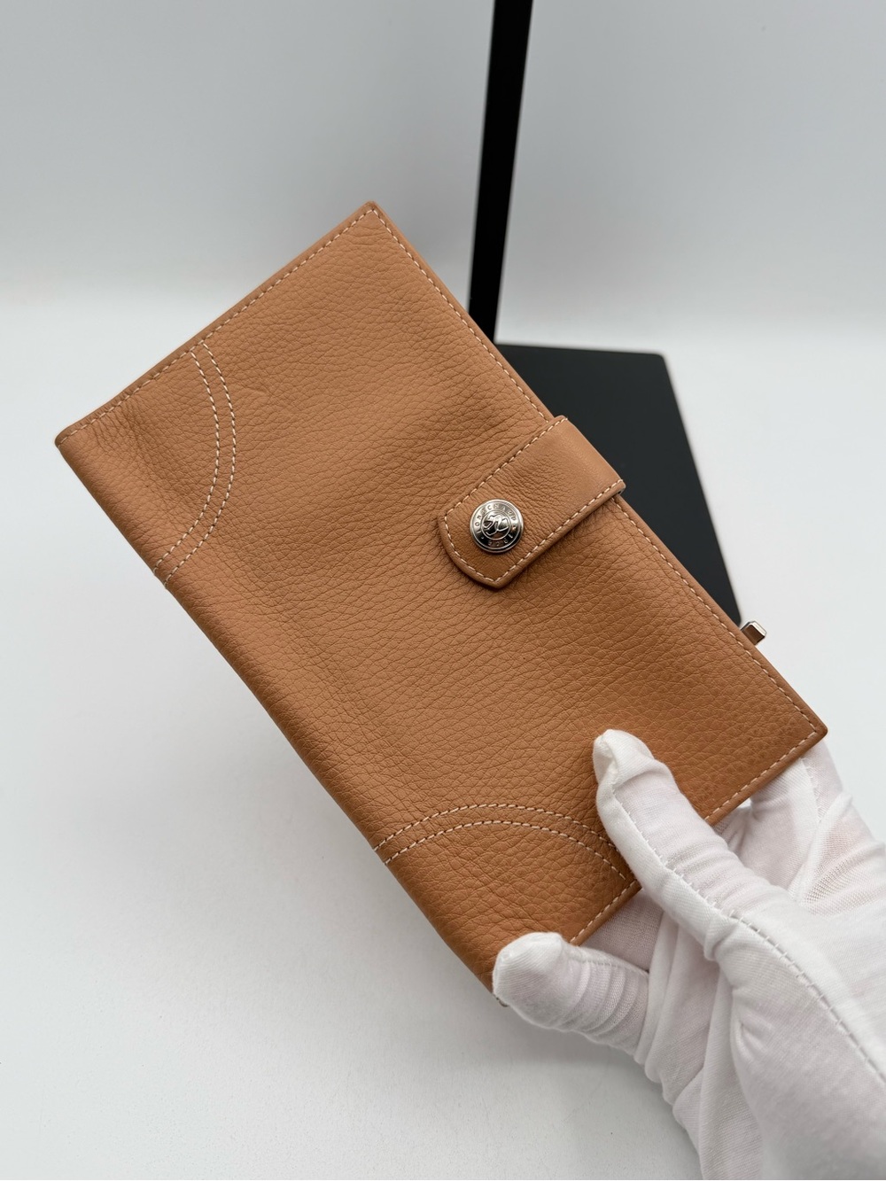 LongChamp Pebbled Leather Wallet